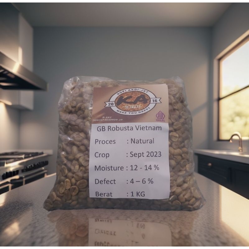

Grean Bean(GB)/Biji Mentah Robusta Import Vietnam Natural 500 Gram / 1 KG