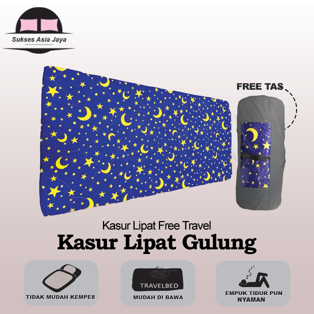 [CUCI GUDANG FREE ONGKIR & BISA COD] Kasur Lipat Tebal Anti Kempes / Kasur Lipat Busa / Matras Gulun