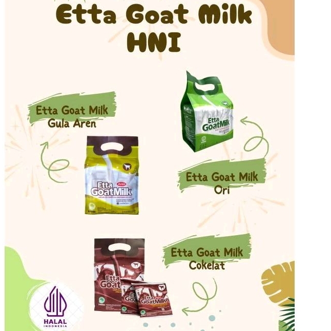 

susu kambing HNI original/ gula aren/ coklat/ etta goat milk