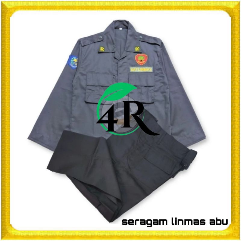 COD Grosir Seragam Linmas Setelan Kemeja Celana Linmas Baju Linmas Bahan American DRILL Berkualitas