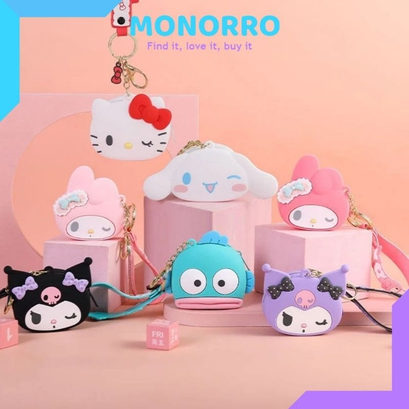 Ganci Sanrio Dompet Koin Sanrio Dompet Headset Sanrio Gantungan Kunci Sanrio Silicone