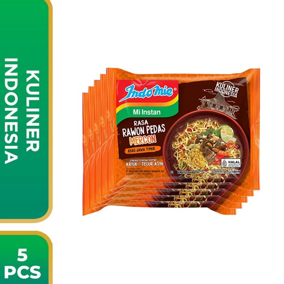 

XGR421 Stok terbaru 5 Pcs Indomie Kuah Rawon Pedas Mercon