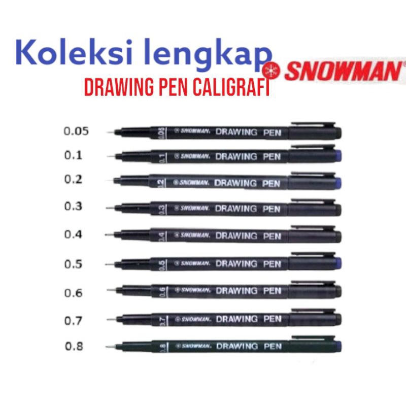 

DRAWING PEN SNOWMAN 0.1/0.2/0.3/0.4/0.5/0.6/0.7/0.8