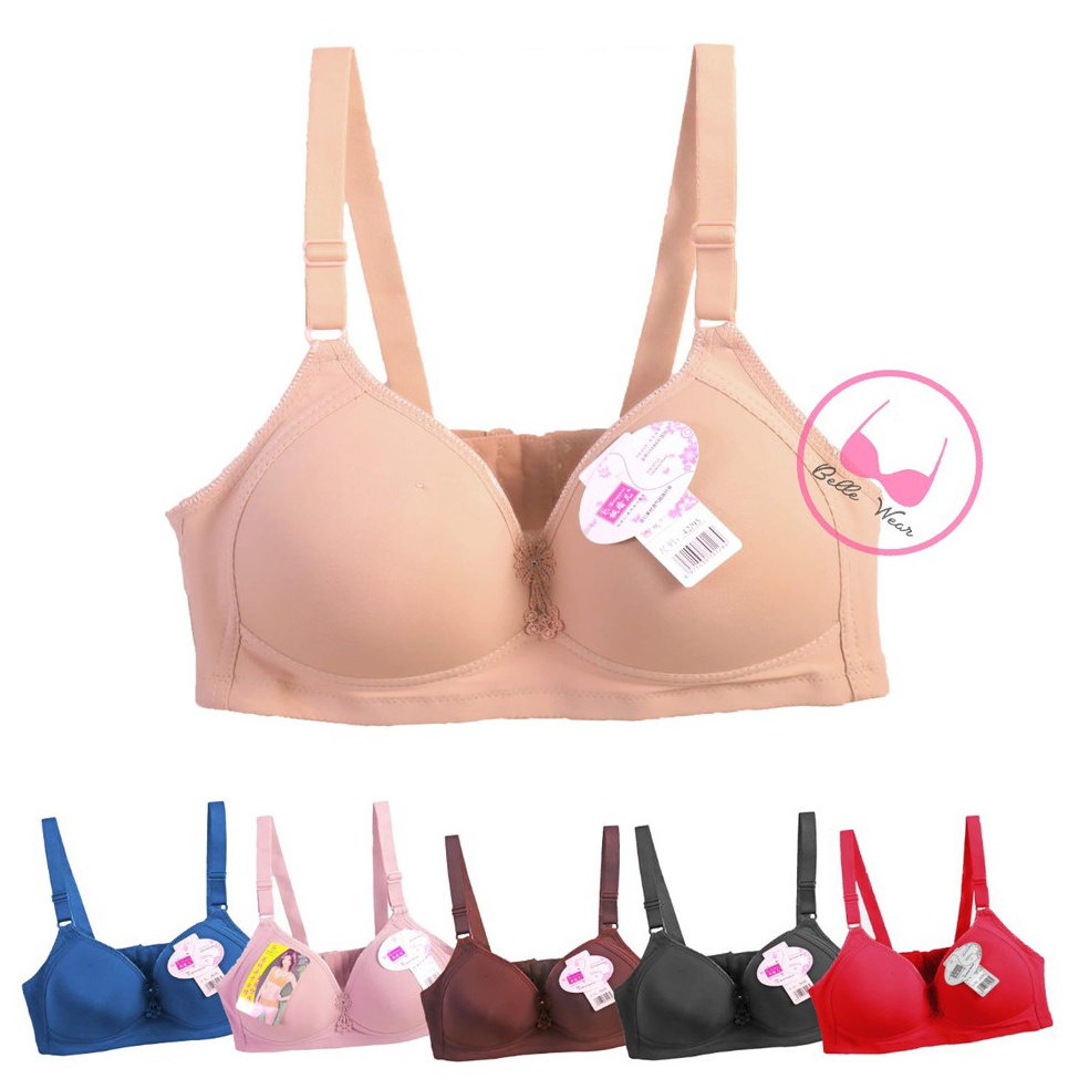 WSO257 HEMAT PROMO  5Pcs BhBra Wanita BelleWear Fashion jumbo tanpa kawat 128