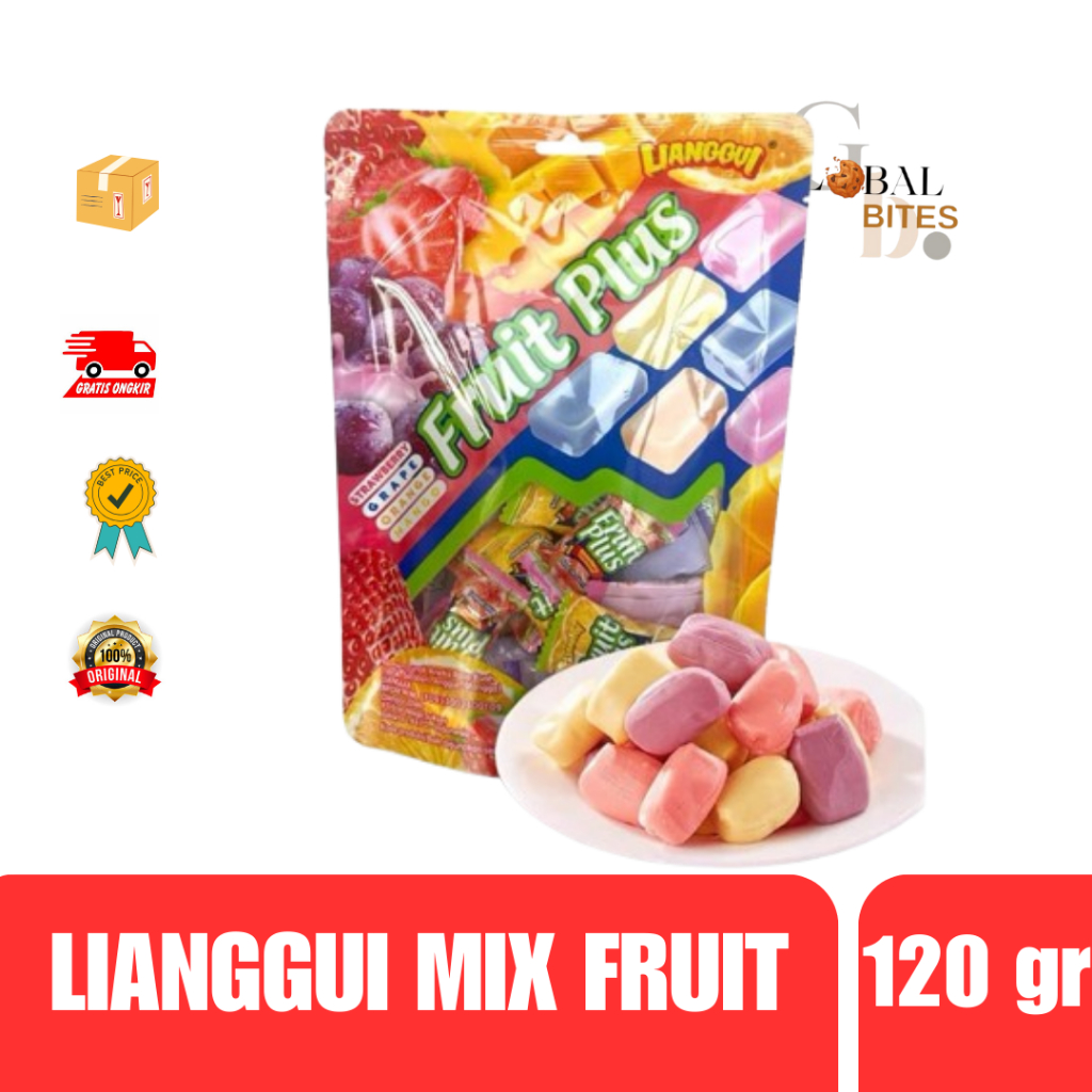 

Lianggui Fruit Plus 120g Permen Lunak Rasa Buah Jeruk Strawbery Anggur Mangga Permen Lunak Aneka