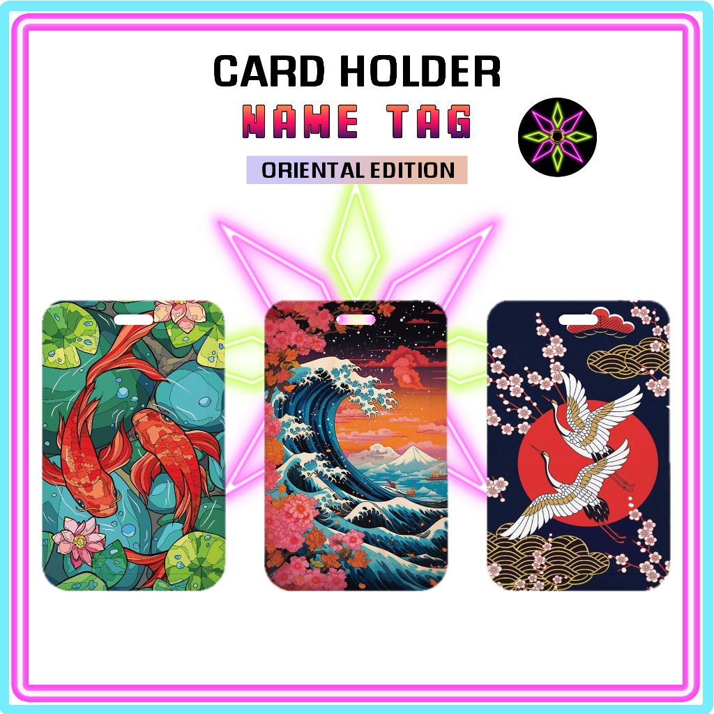 

Hikari Print ID Card Holder Oriental Edition Nametag Tanpa Tali Card Holder Tempat Kartu