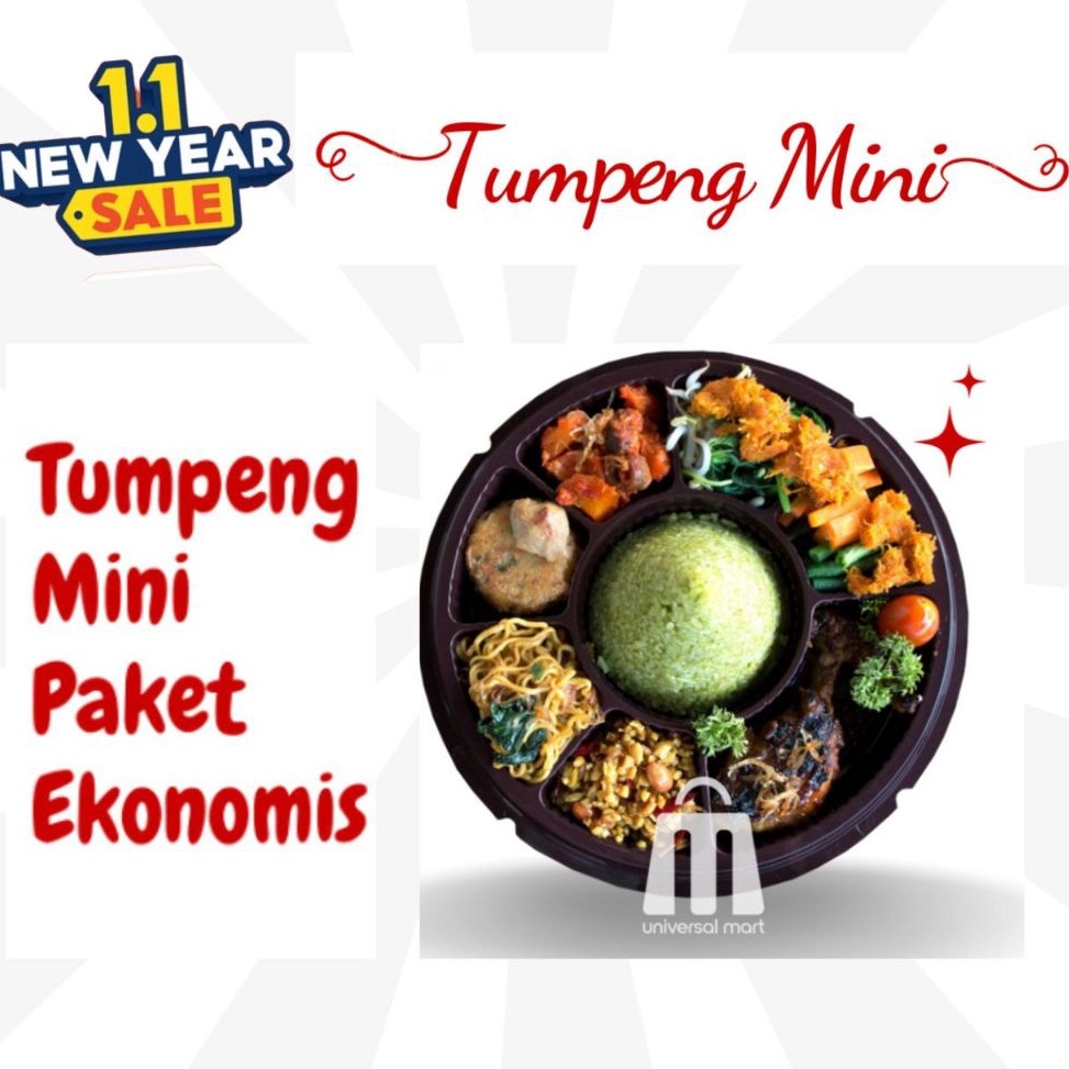 

OKT582 C6369 Nasi Tumpeng mini sekat siap saji Porsi Bervariasi