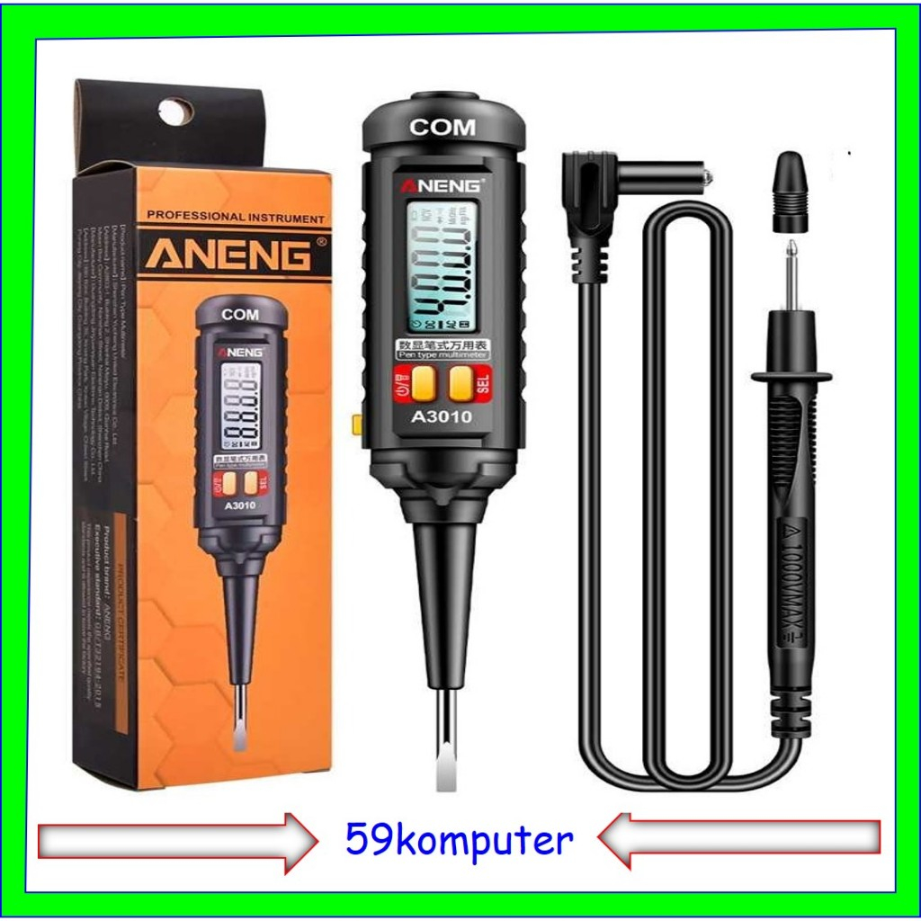 Tespen Listrik Digital Multimeter Obeng Tester Pen 2in1 Alat Deteksi Aliran Listrik Non-contac Taspe