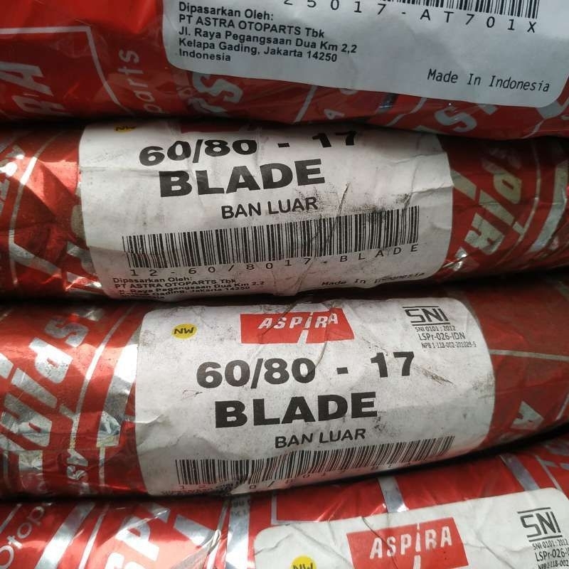 Aspira blade ban luar tidak tubles 60/80-17|70/80-17|80/80-17