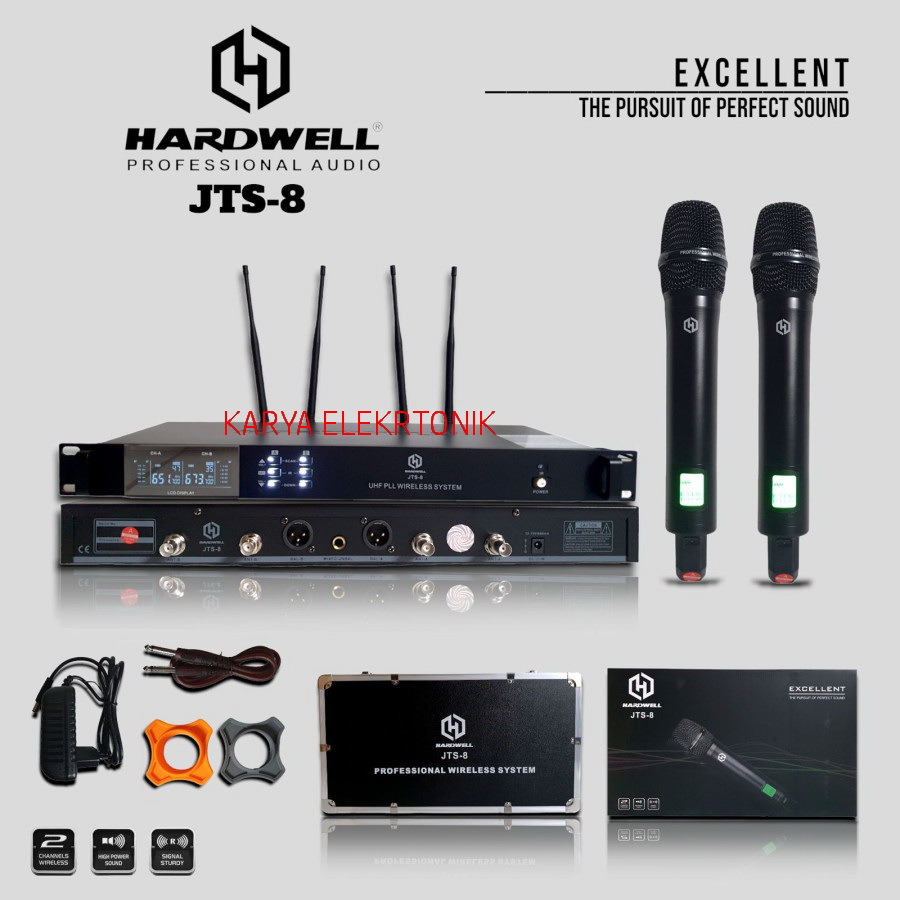 MIC WIRELESS HARDWELL JTS-8 JTS8 JTS 8 MULTI CHANNEL ORIGINAL