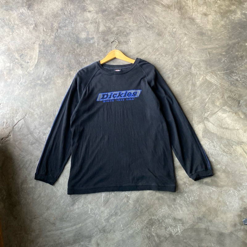 Kaos Long Sleeve Dickies Black Second Original