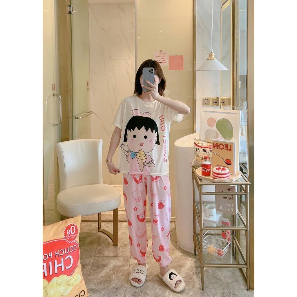 KAWAI BAJU TIDUR PIYAMA SETELAN CP JOGER LD 105 IMPORT