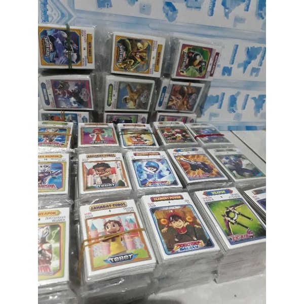 Mainan Kartu Kwartet Kecil 10 Sachet 320 Pcs/WARTET JUMBO DG ISI 32 LEMBAR GAMBAR UMBUL
