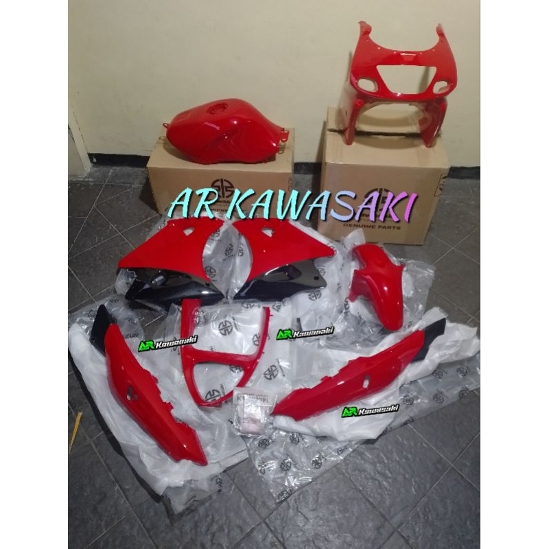 COVER BODY FULL SET NINJA RR OLD MERAH CABE ORIGINAL