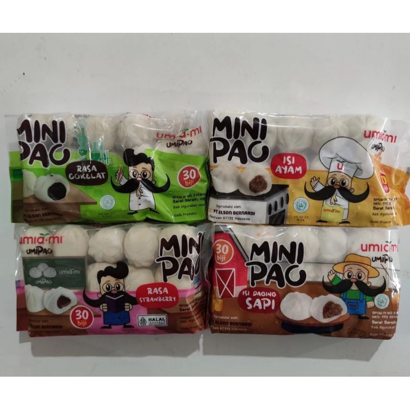 

umiami minipao isi 30 pcs Rasa coklat,strawberi,ayam dan sapi