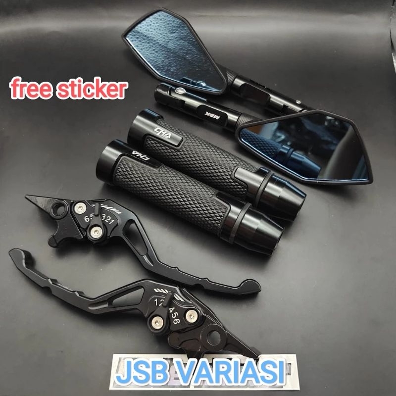 Spion Tomok v2 + Handgrip Model Rizoma Nmax Cnc + Handle Cnc Nmax Aerox Mio Vario Beat Pcx Mio J Tig