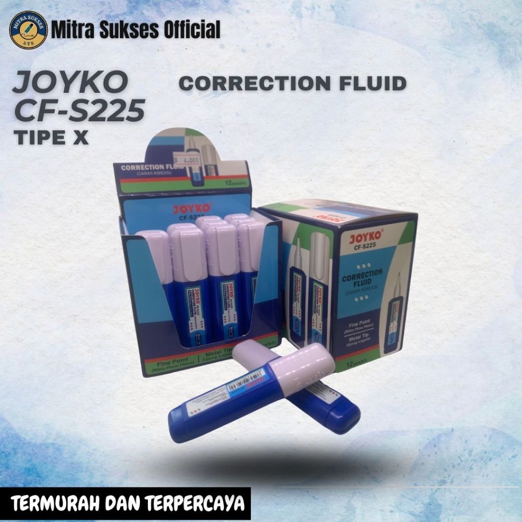 

TIPE X CAIR JOYKO CORRECTION FLUID 1PACK CF S225 (12pcs)