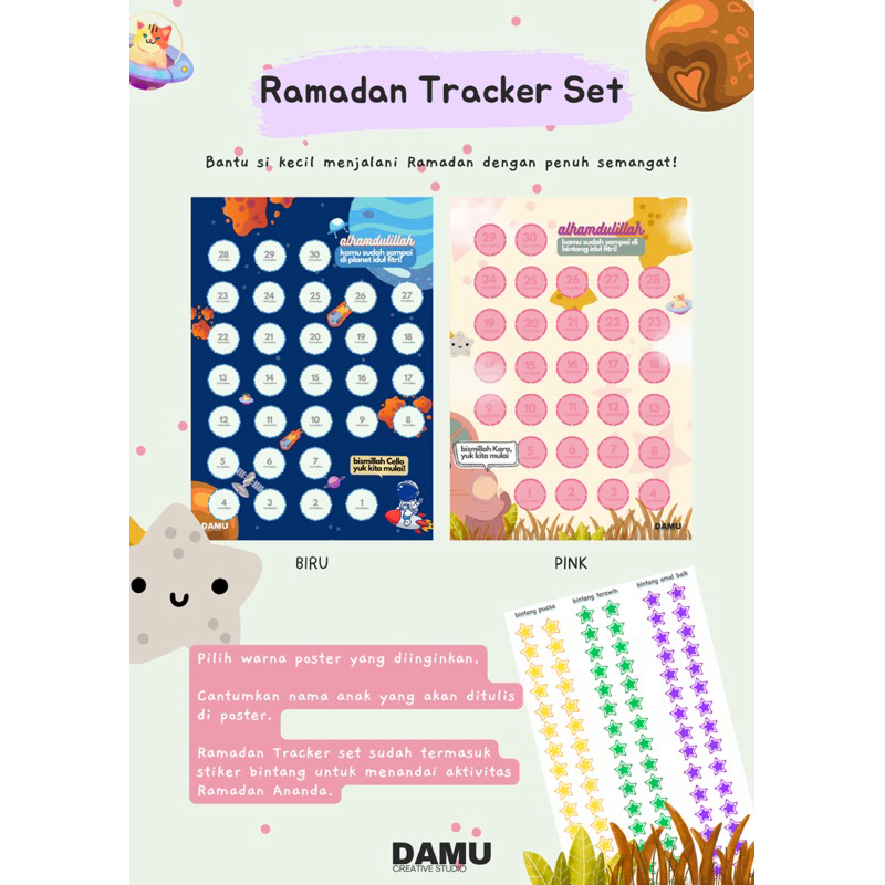 

Poster Ramadan Tracker Set