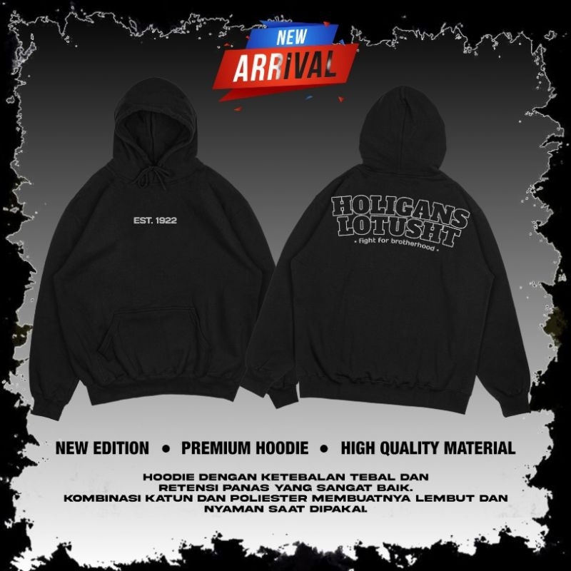 Hoodie HOLIGANS LOTUSHT Hoodie EST. 1922 Hoodie Pria Wanita