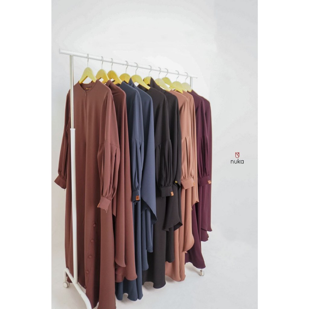 Roja' Series Nuka || GAMIS TANPA POTONGAN DADA BAHAN MAZEN ANTI UV