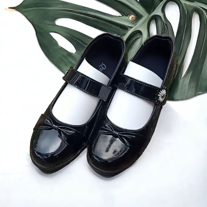 Sepatu Sekolah Pantofel Formal Warna Hitam Anak Perempuan Cewek Wanita TK SD SMP SMA