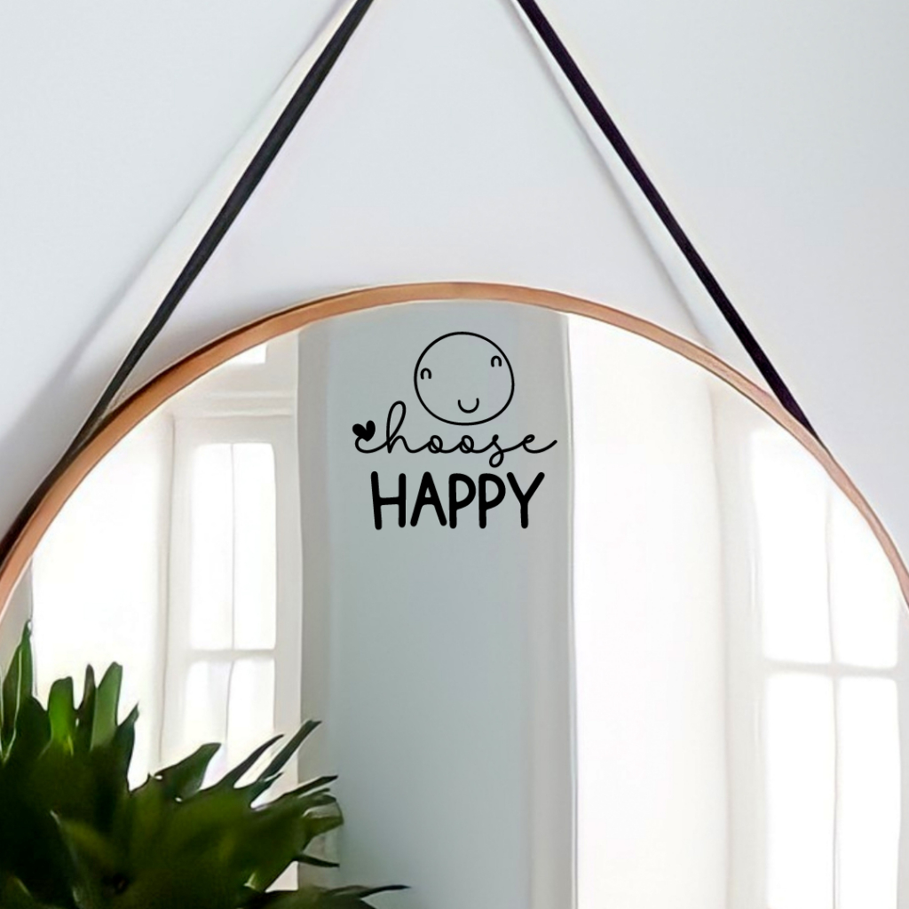 

stiker choose happy stiker quotes motivation untuk laptop cermin cutting sticker vinyl decal sticker