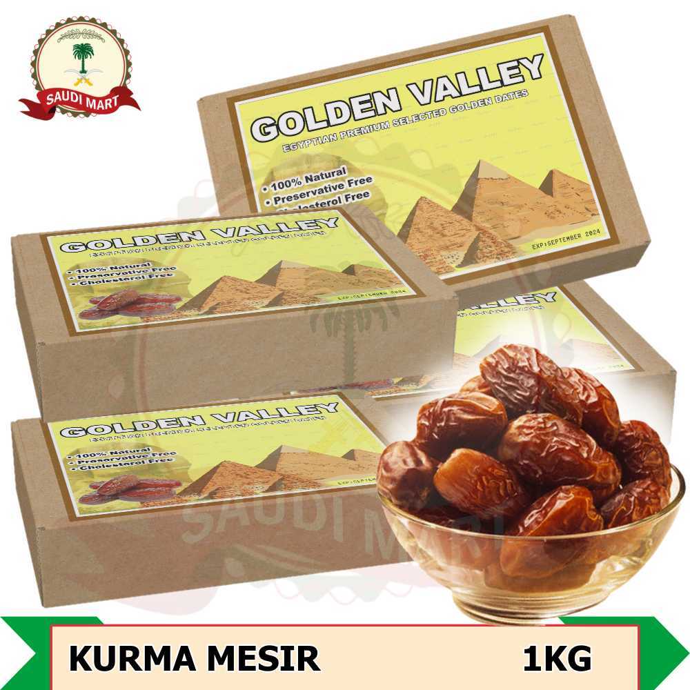 

kurma madu mesir/kurma golden valley 1kg [ kemasan box mika]