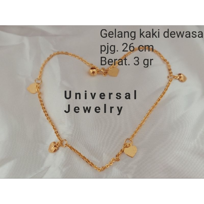 Gelang Kaki Dewasa Emas Muda