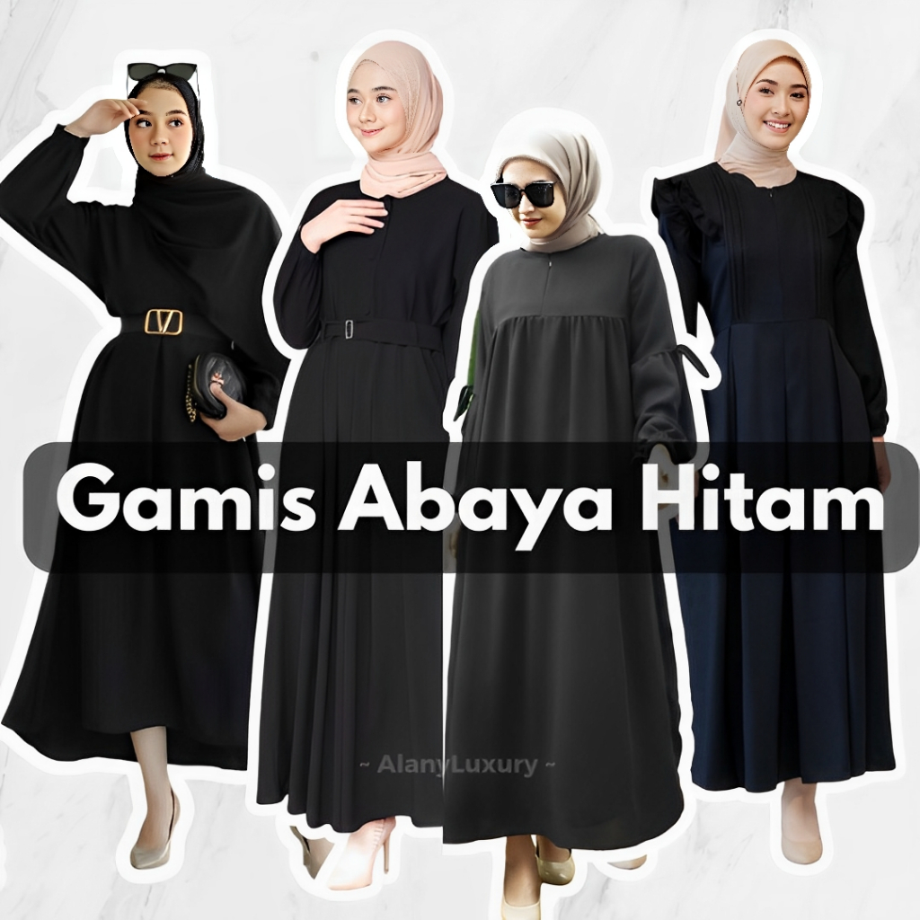 Abaya Hitam Turkey Gamis Muslimah Jubah Umroh Dubai Turkey