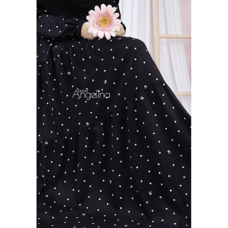 Bella Dress Lil Heart Black Atelier angelina