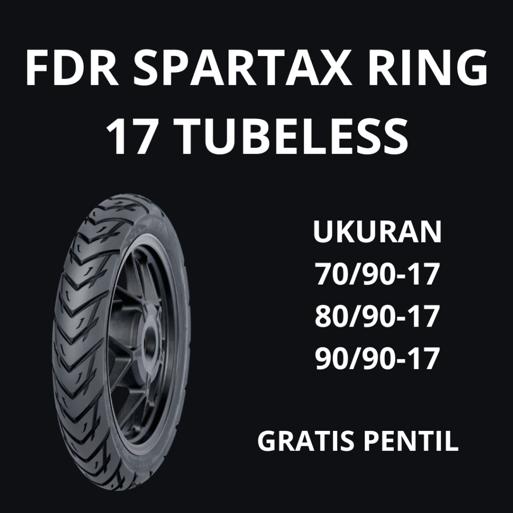 Ban Motor Ring 17 FDR SPARTAX Ukuran 70/90 Ban Motor FDR