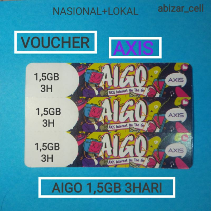 VOUCHER AXIS 1,5GB 3HARI