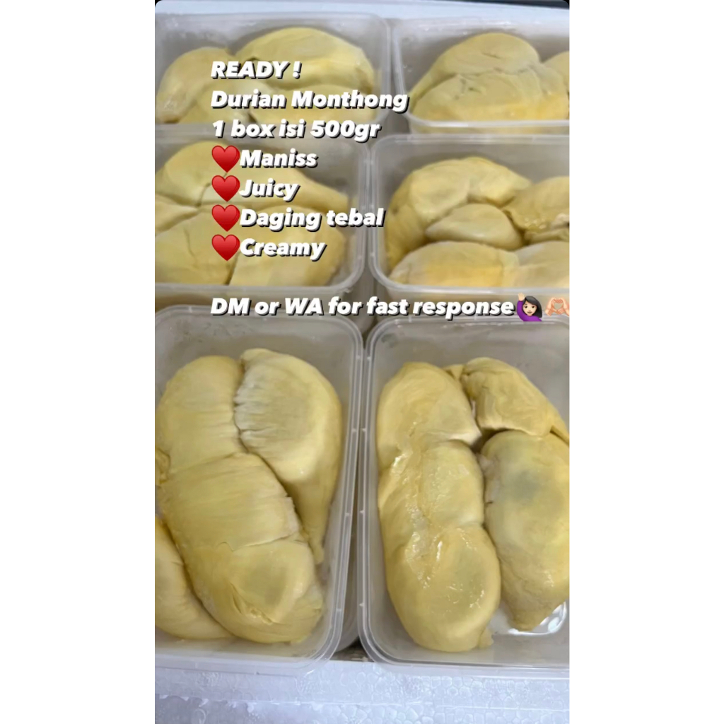 

DURIAN monthong / DURIAN montong 500gr