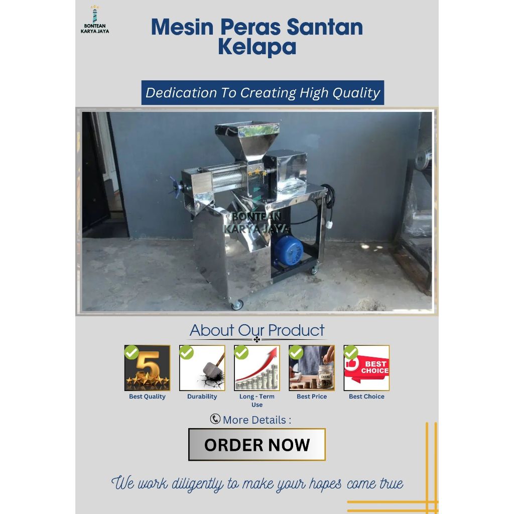 Mesin Peras Santan - Pemeras Santan - Peras Kelapa