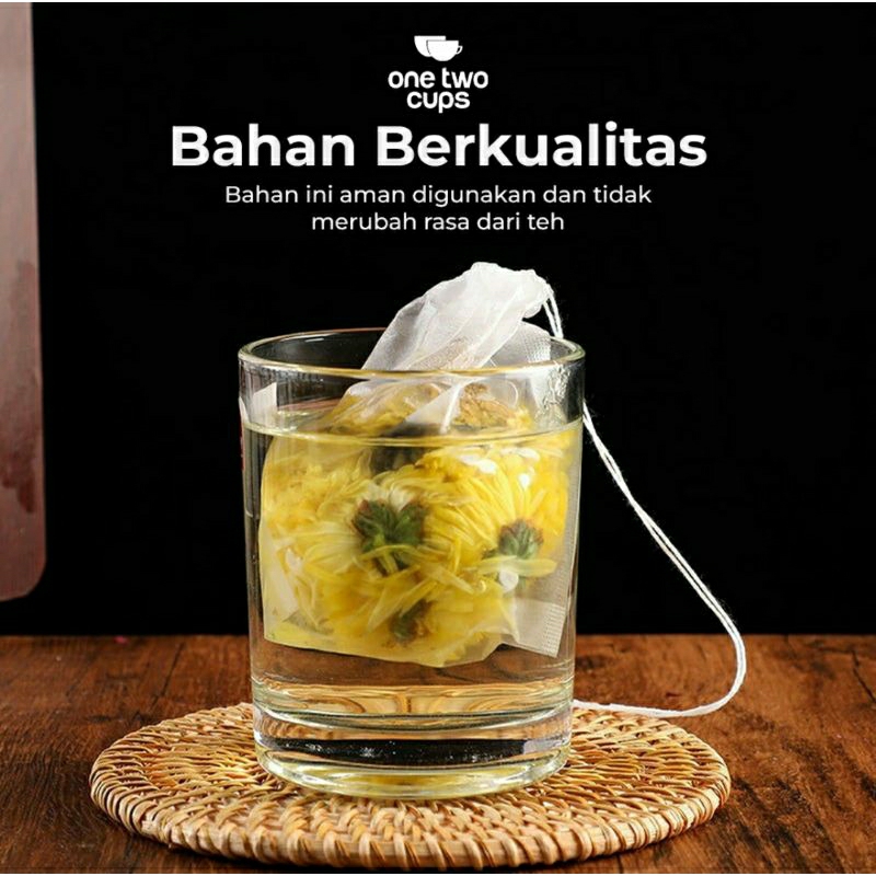 

Kantong Teh Celup Seduh Kosong 100pcs Tea Bag non woven 5,5 x 7 cm