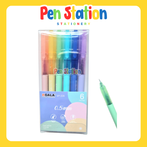 

(6 pcs) Koala Gel Pen 0.5mm - 6 warna macaron (K-812)