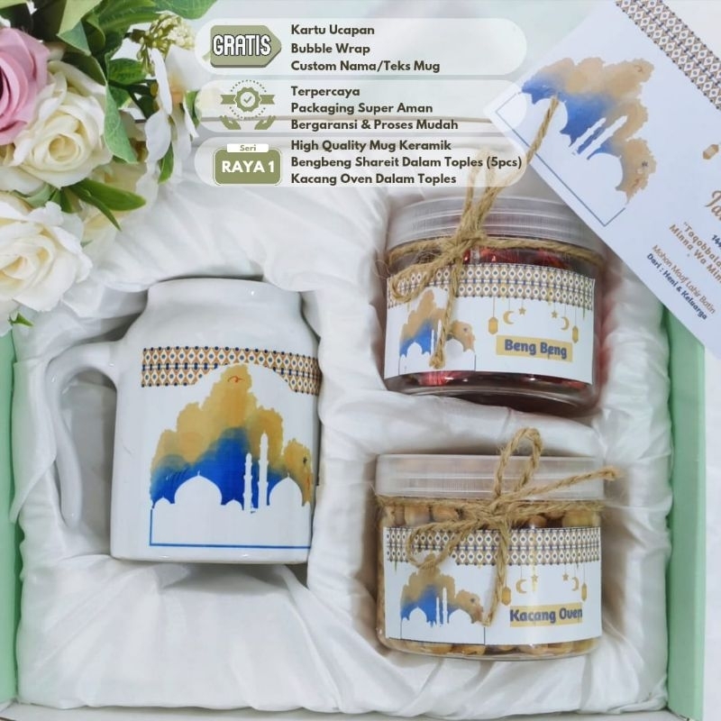 

Hampers Paket Lebaran Hari Raya Idul fitri Souvenir Unik Murah Bisa Custom Nama Kado Premium