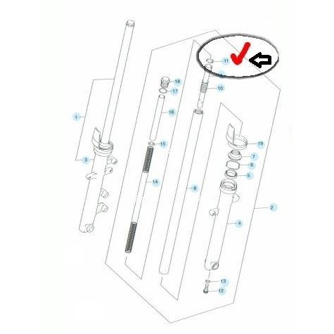 RING PER PIR SULING AS SHOCK SHOK BREAKER DEPAN ASSY SATRIA 2TAK 2T RU120 LUMBA HIU TORNADO 110 F FU