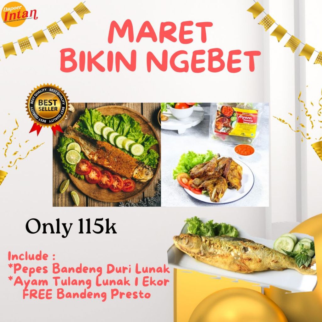 

Spesial 3.3 free bandeng presto paket ayam tulang lunak pepes bandeng