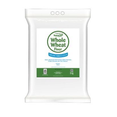 

Naturich whole wheat flour Repack 1kg tepung gandum halus bogasari