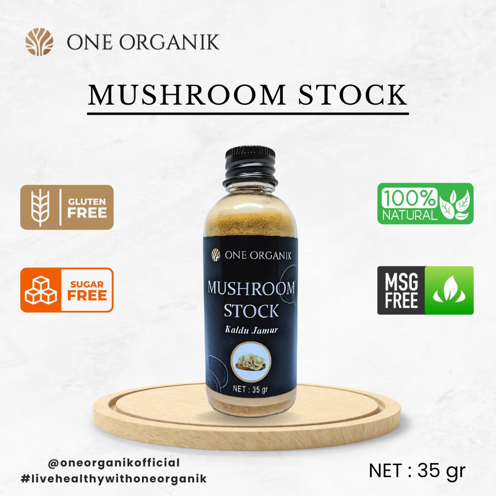 

One Organik – Mushroom Stock/Kaldu Jamur Organik Non MSG Premium Quality – Kaldu Bayi/MPASI | (35 gr)