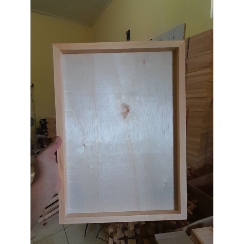 Bingkai Pigura Kayu Jati Belanda A3