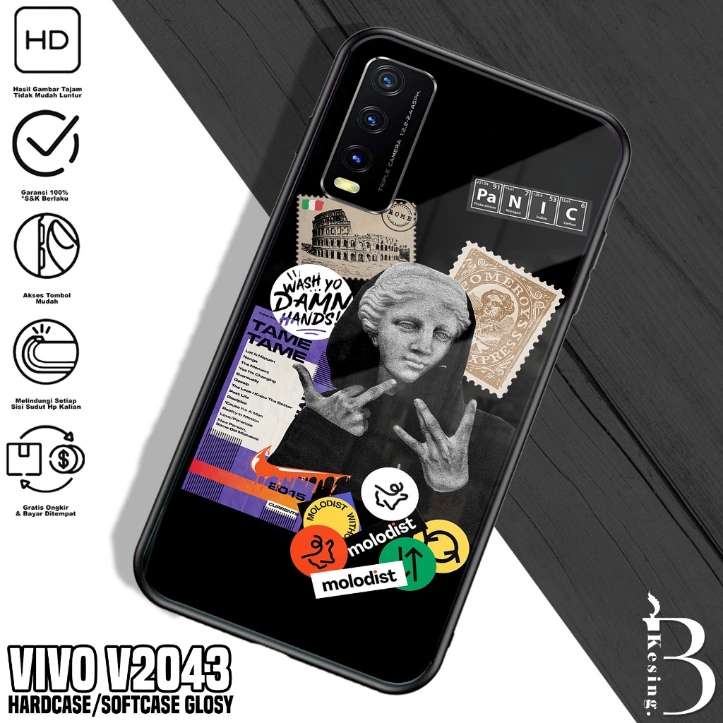 Case VIVO V2043 / Y20 2021 - Casing Hp VIVO V2043 / Y20 2021 Motif Estetik - Silikon Hp VIVO V2043 -