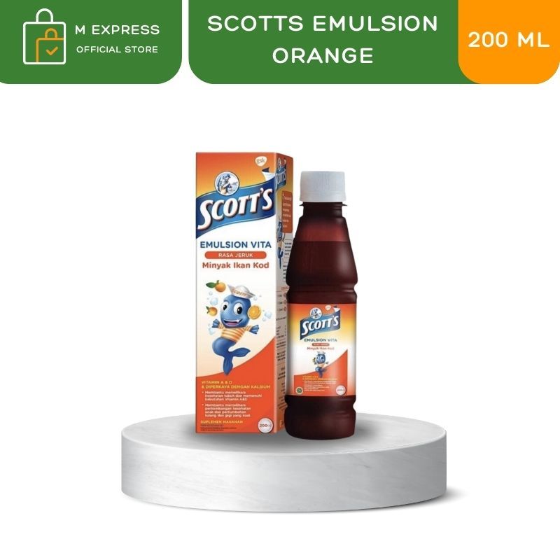 [M EXPRESS] SCOTT / SCOTTS/ SCOTT'S EMULSION JERUK - Vitamin Kecerdasan Otak 200ml
