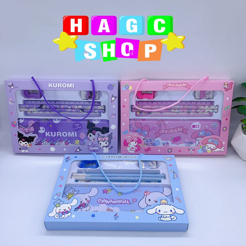 

Hagcshop Stationery Set Alat Tulis Sekolah Karakter 5in1 Alat Set Tulis Anak Karakter Lucu motif sanrio