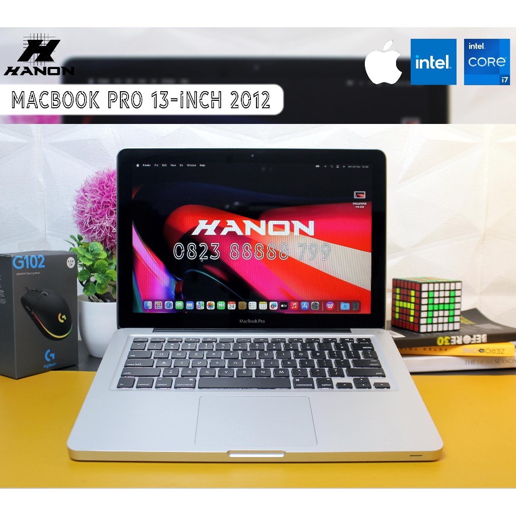 Macbook Pro 13 2012 MD102 Core i7 Ram 16 GB Dual Storage SSD + HDD Mulus Laptop Apple Mac OS Terbaru
