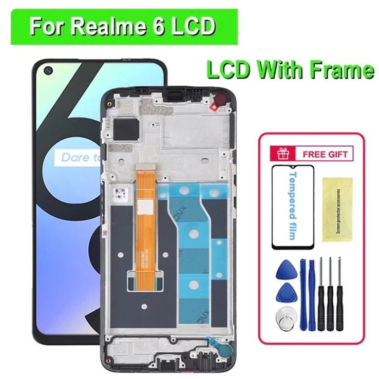 6.5" Original Display For OPPO Realme 6 LCD RMX2001 LCD Screen Touch Digitizer Assembly For OPPO Rea