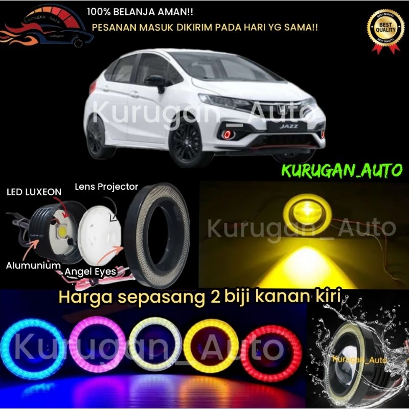 FOGLAMP ANGEL EYES LED KUNING JAZZ