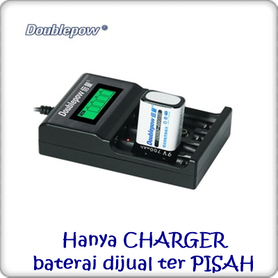 DOUBLEPOW Charger Baterai AA / AAA 1.2V & 9V NI-MH NI-CD Lithium DP-UK95