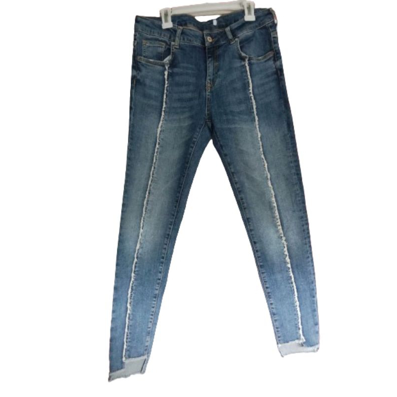 Zara Basic Denim Z1975 Celana panjang Navy Jeans Wanita Women Original